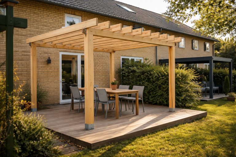Hvad koster en pergola i virkeligheden? Ærlig prisguide i 3 niveauer