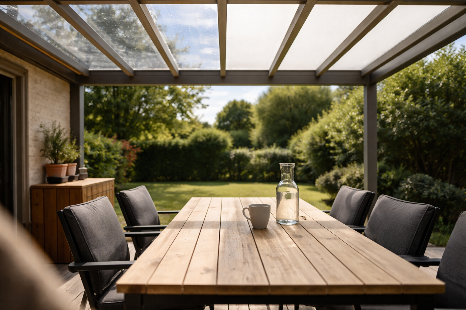 Klar vs opal polycarbonat: Sådan rammer du rigtigt på en sydvendt terrasse