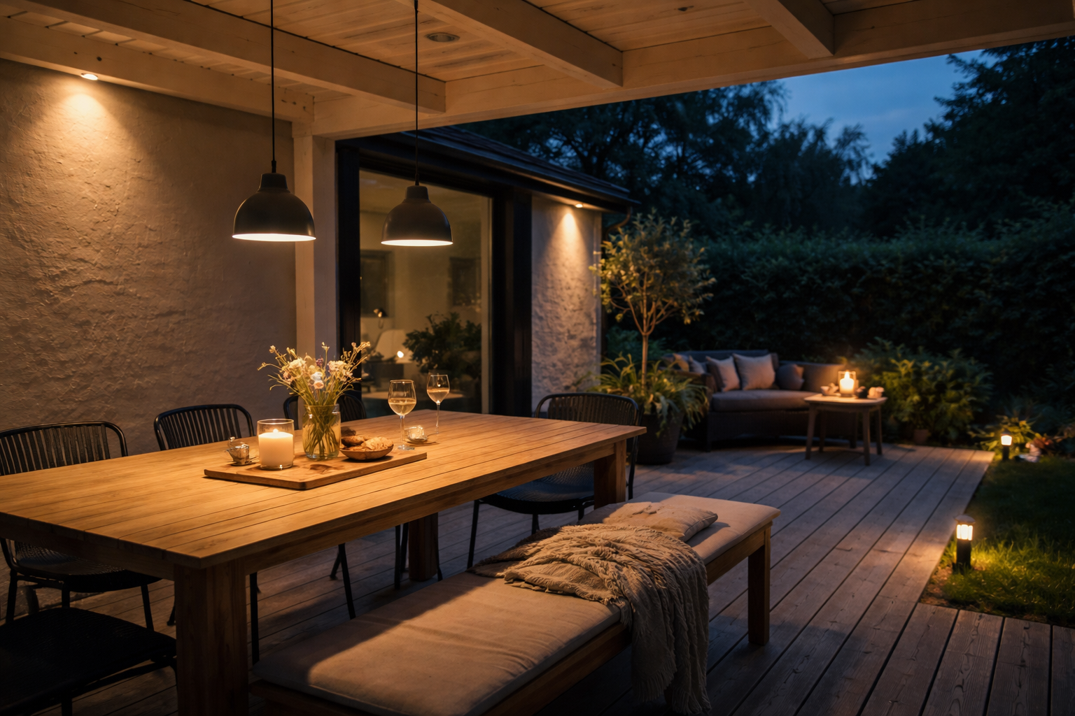 Lys under terrasseoverdækning: Gør aftenerne brugbare (og hyggelige)
