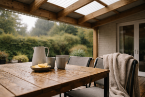 Regn på taget, ro i snakken: sådan dæmper du larmen under overdækningen