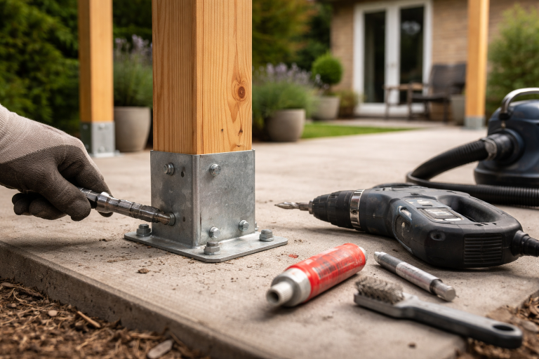Sådan fastgør du din pergola rigtigt: 7 løsninger der holder (og 3 der ikke gør)