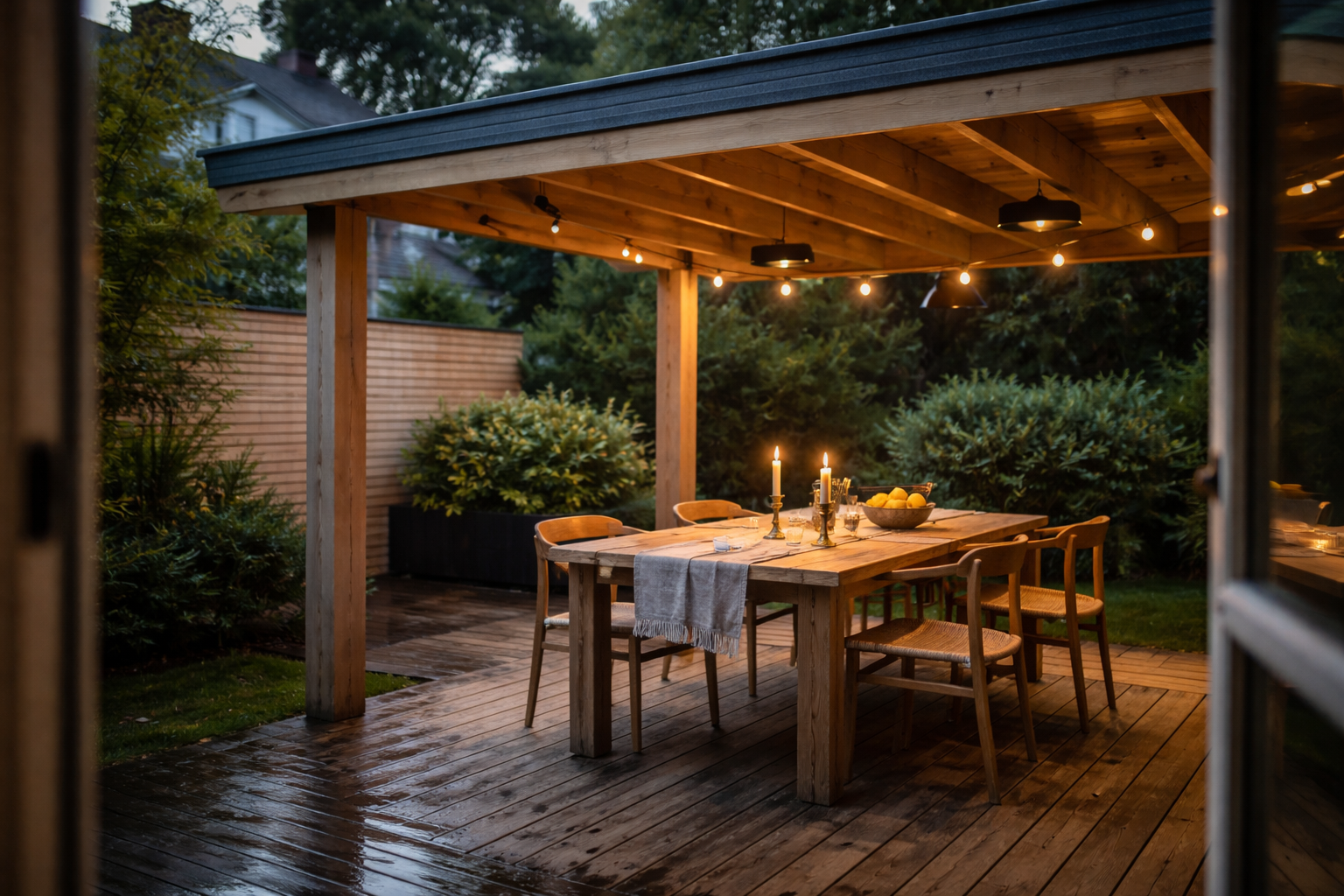 Tagpap på terrasseoverdækning: når det mørke tag faktisk er smartest