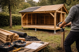 Shelter byg selv: komplet guide til materialeliste, mål, tag og budget