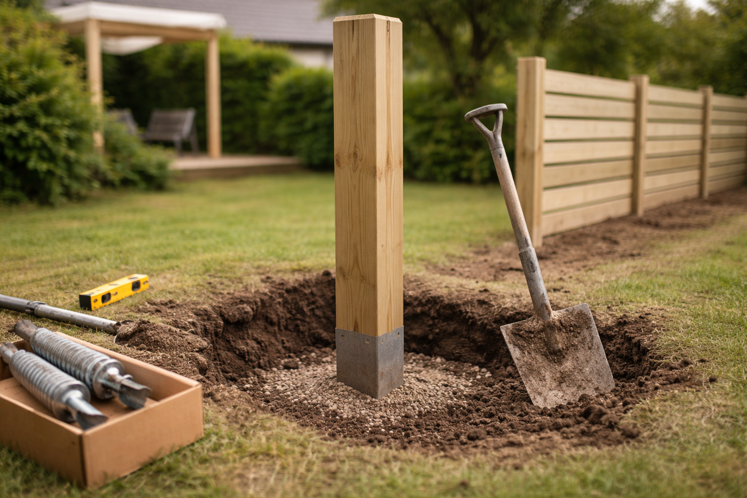 Stolper til hegn og pergola uden beton - sådan får du en stærk forankring