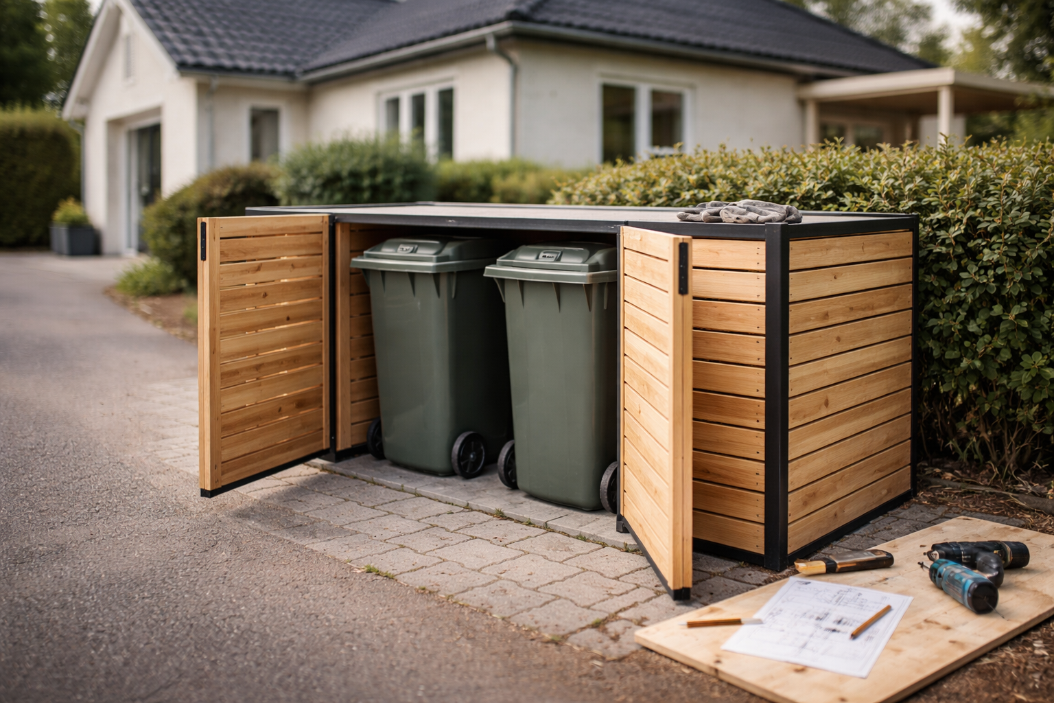 Renovationsskjul: Sådan bygger du et pænt affaldsskjul med de rigtige mål